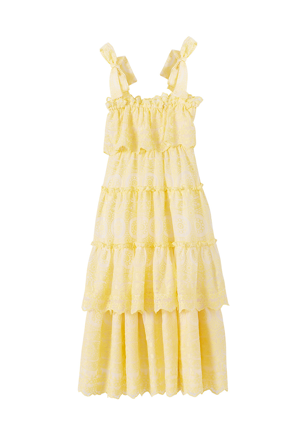 Juniper Embroidered Maxi Dress-Lemon – whoopikids