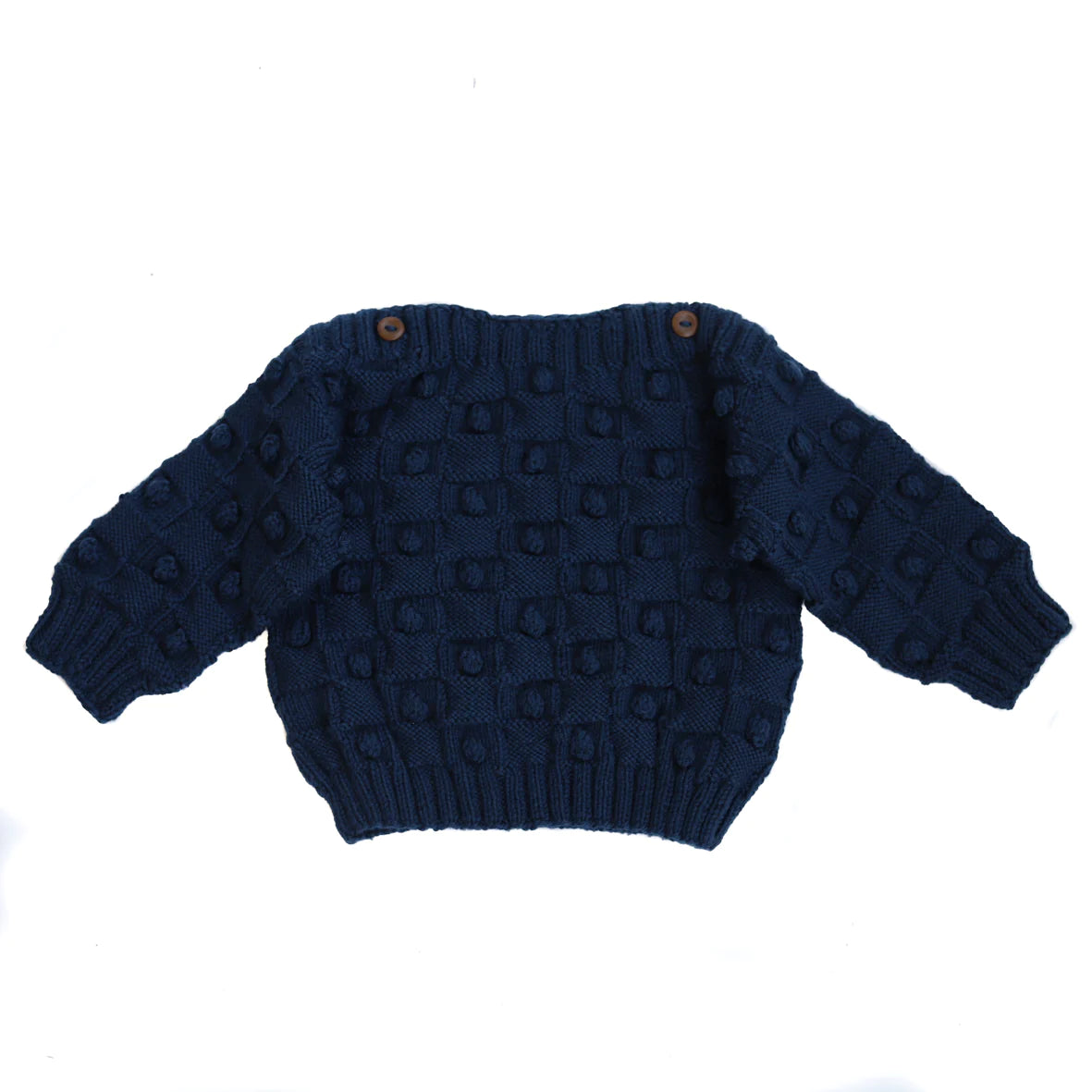 KALINKA.POPCORN SWEATER-Navy Blue – whoopikids