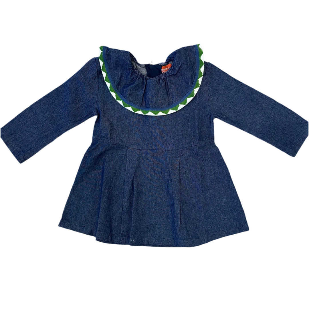 Diana Fleece Midi Dress-Denim Blue