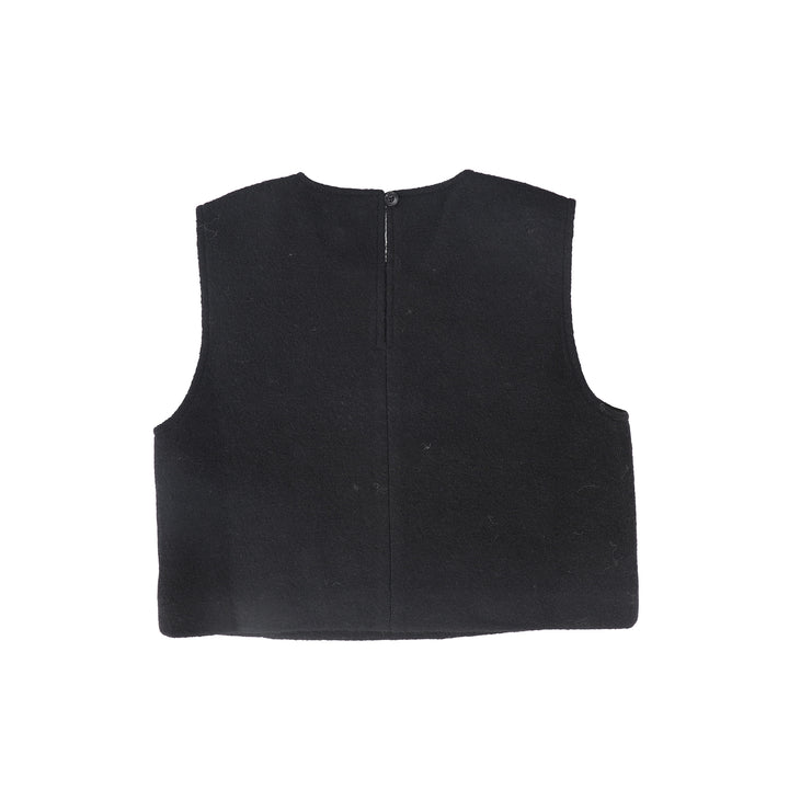 C-21808-Jewel Wool Vest -Black