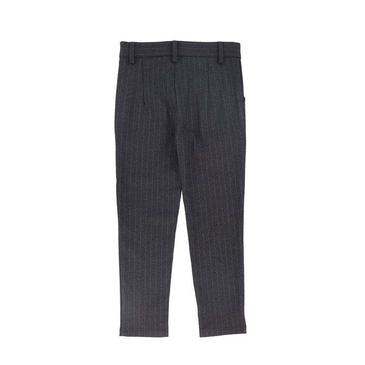 C-22522-Striped Wool Pants -Grey