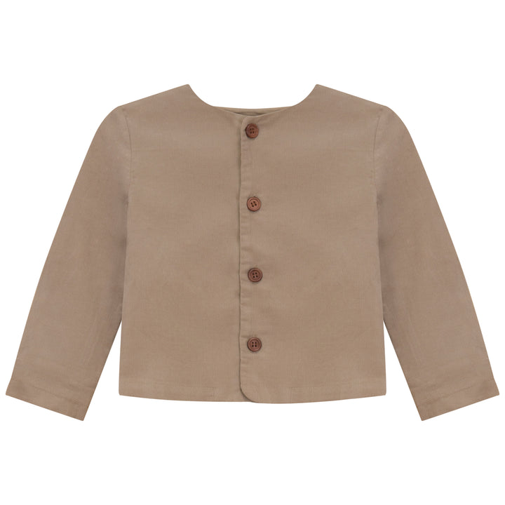 2511-BOY BLAZER W PRINT-Camel