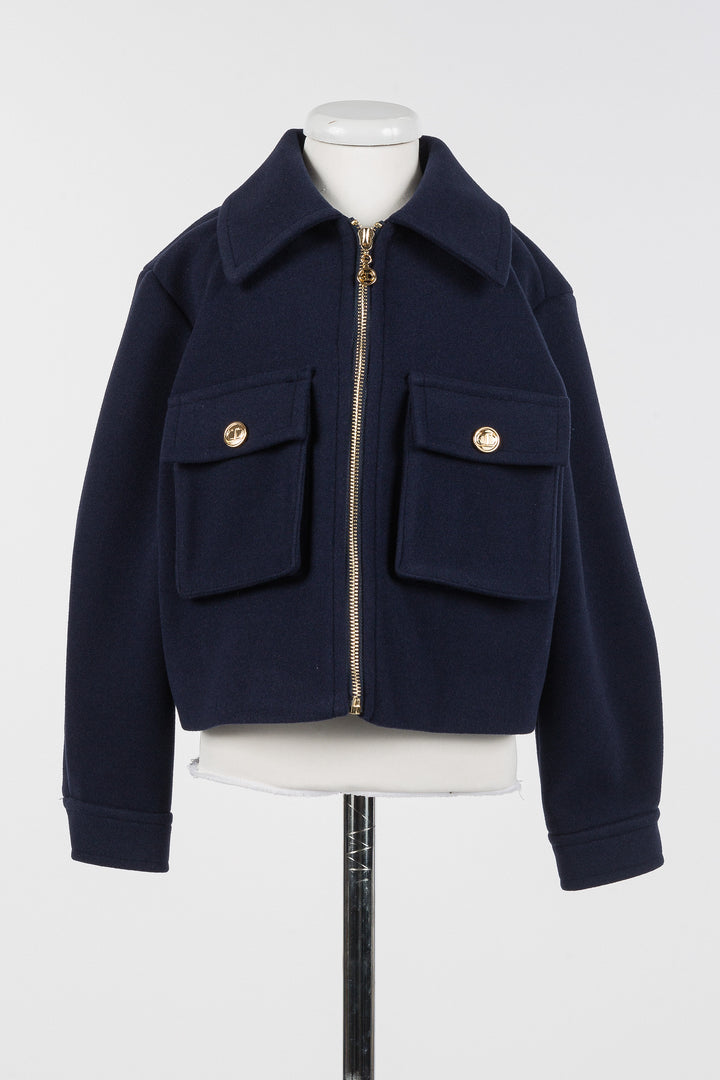 252GJ2151-JACKET WITH POCKETS-CLASSIC BLUE