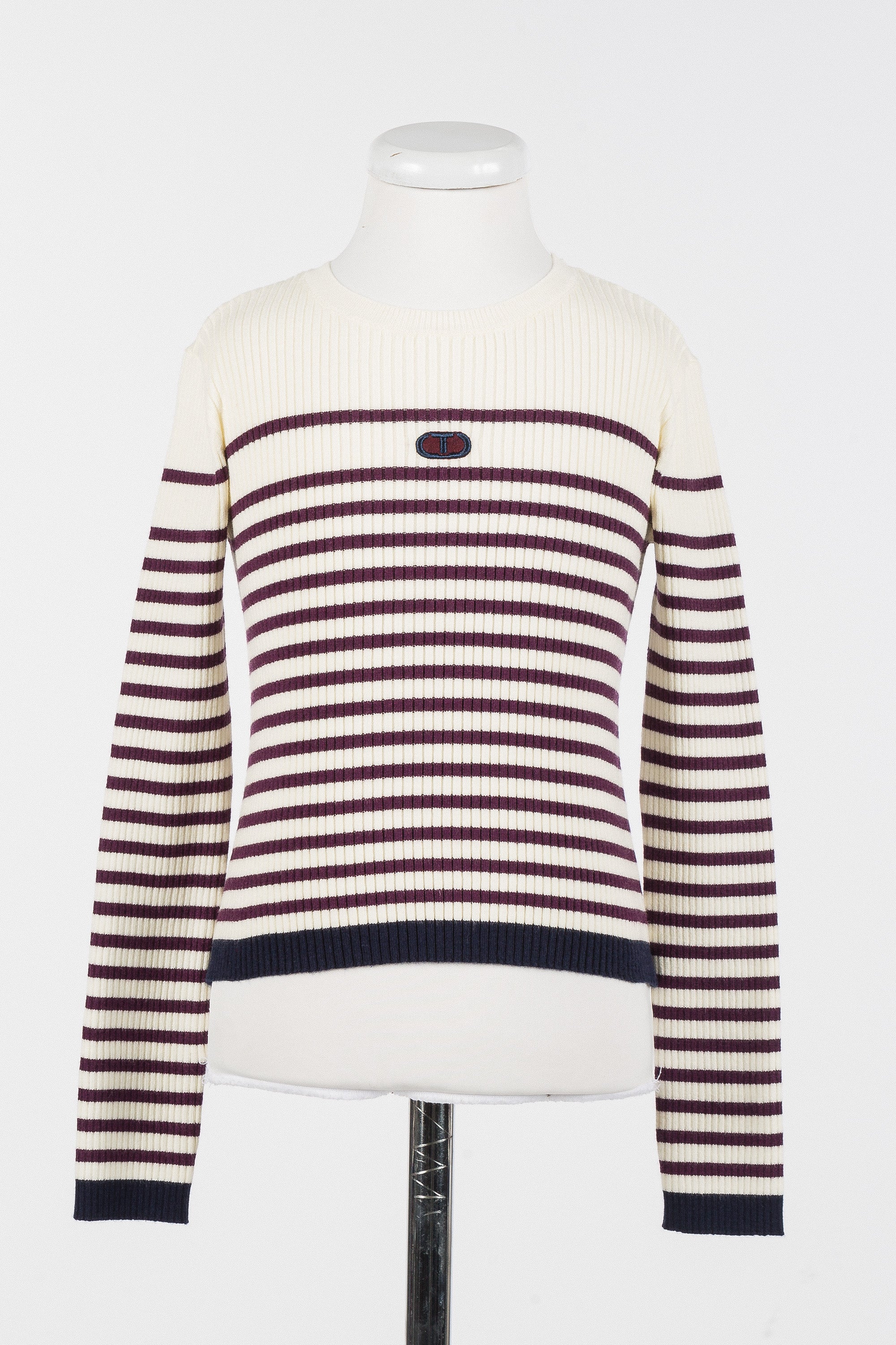 252GJ3035-CREWNECK SWEATER-CREAM/BURGUNDY – whoopikids