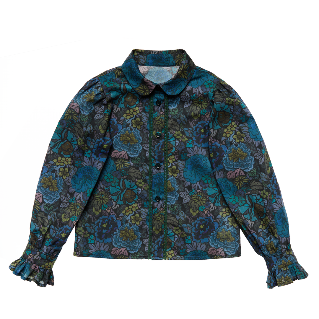 Cotton Blouse Beatrice-Blue