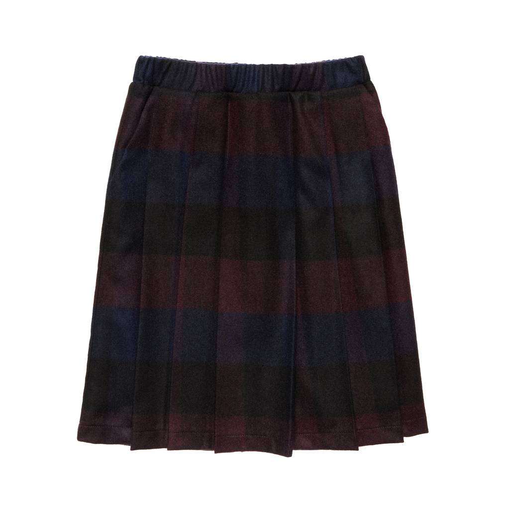 Wool Long Skirt Gia-Aubergine