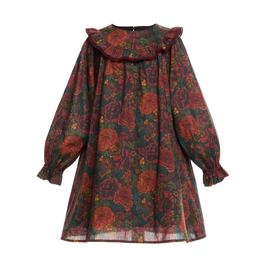 Special Edition Cotton Dress Beatrice Cover Knee-Red