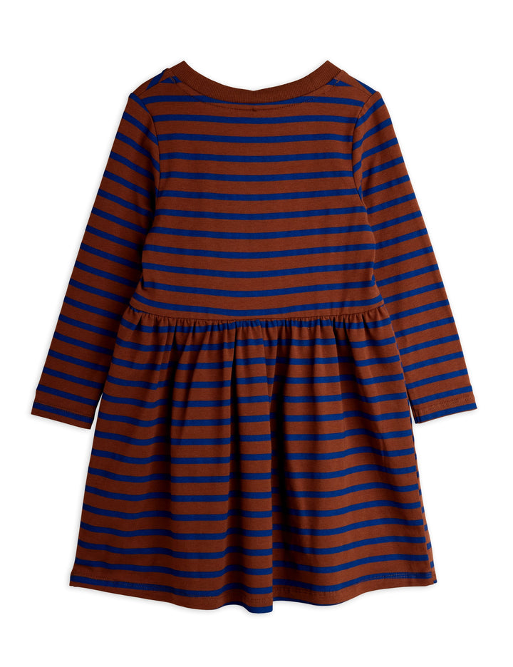 Stripe bird patch ls dress-