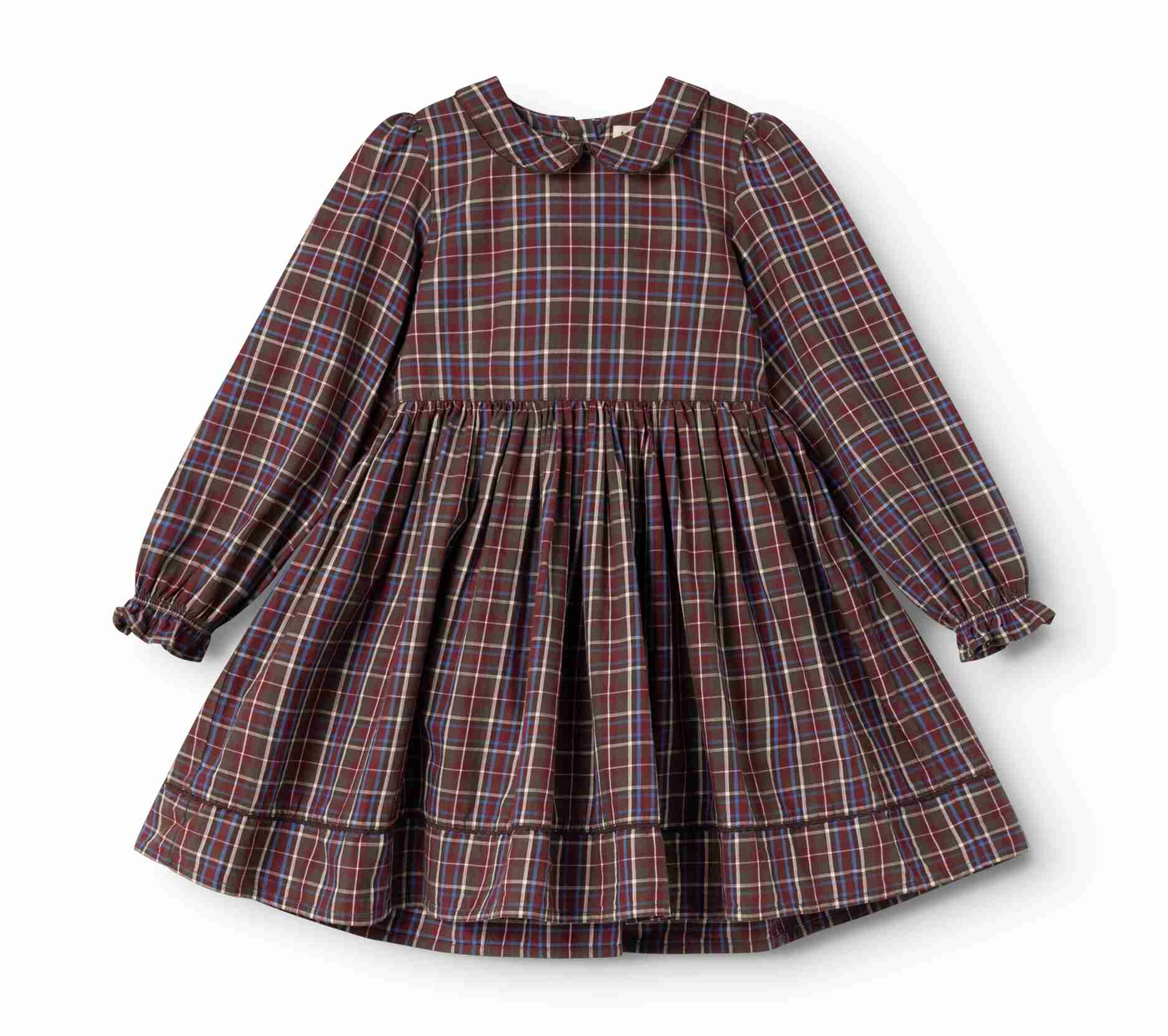 265-272-32 Darcel LS Dress - Chocolate Check – whoopikids