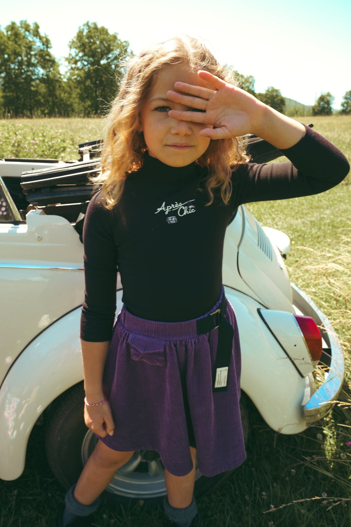 トップス Bukkime B2732BK/PU GIRL APRES CHIC MOCKNECK-Black/Purple – whoopikids
