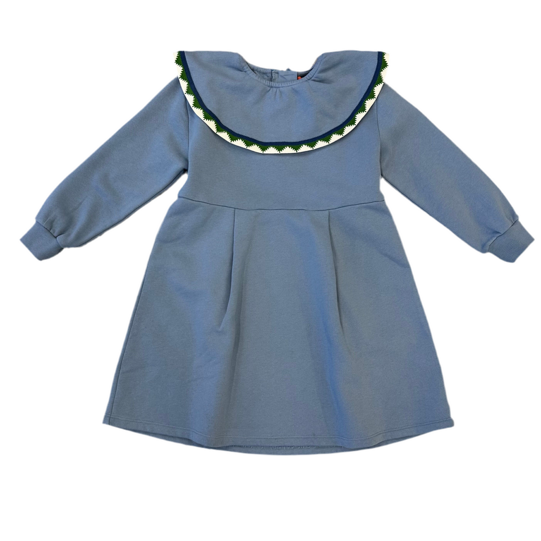 Diana Fleece Midi Dress-Powder Blue