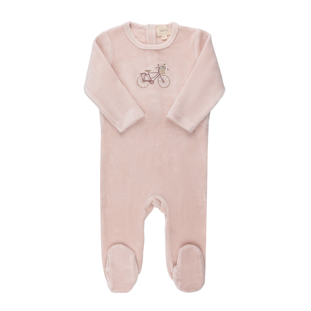 Velour Bicycle Collection-Pink-Footie