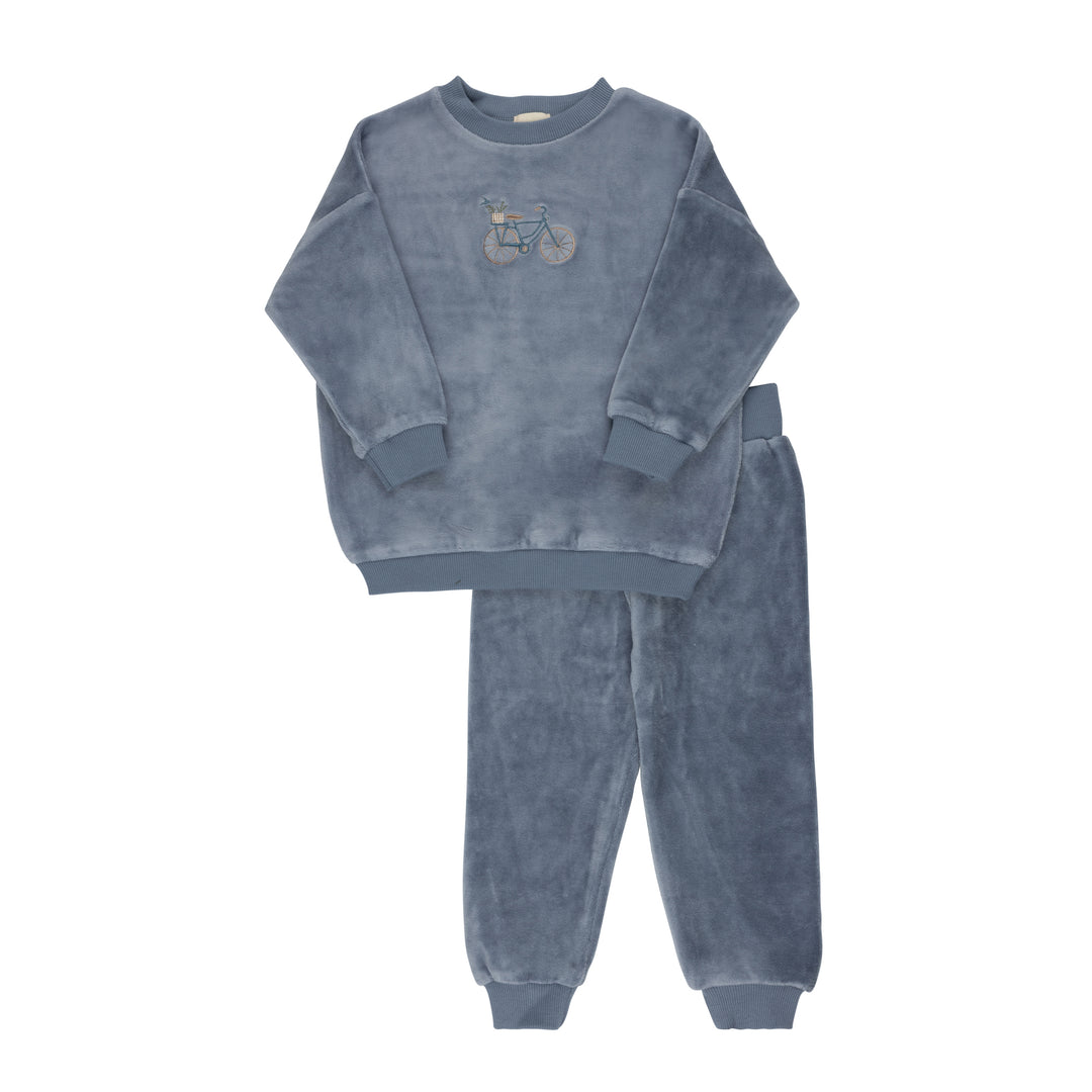 Velour Bicycle Collection-Blue-Track Suit