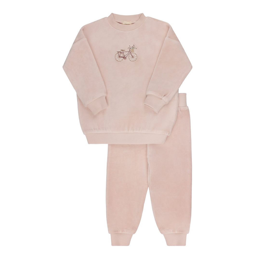 Velour Bicycle Collection-Pink-Track Suit