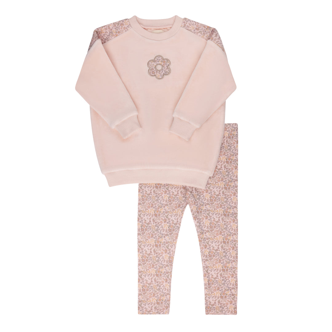 Velour Liberty Floral-Pink Floral-Lounge Set