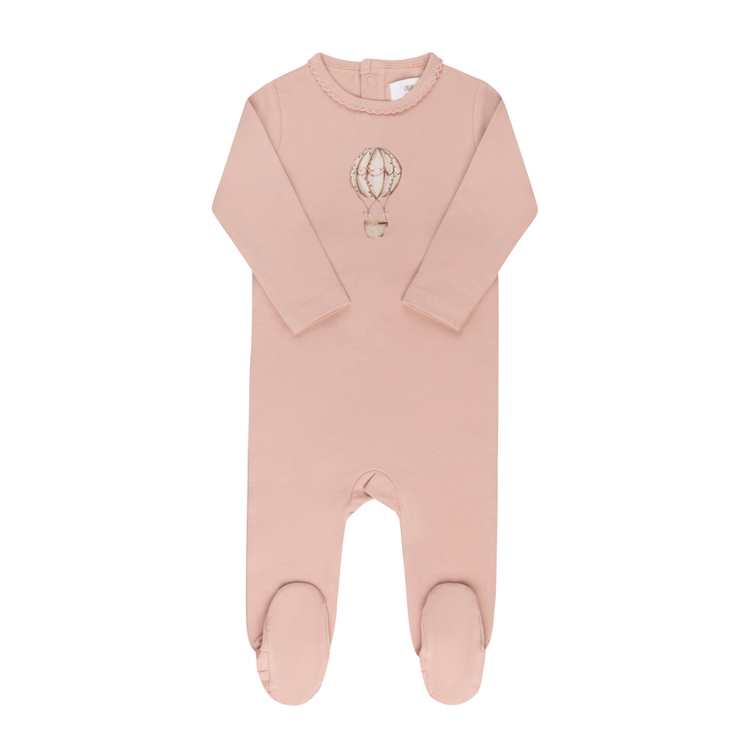 French Terry Hot Air Balloon Collection-Pink-Footie
