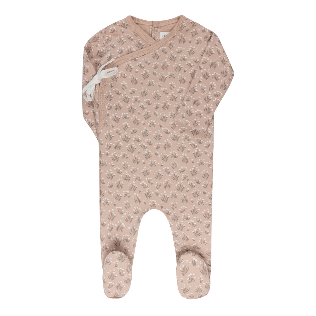 French Terry Blooms Collection-Mauve-Footie