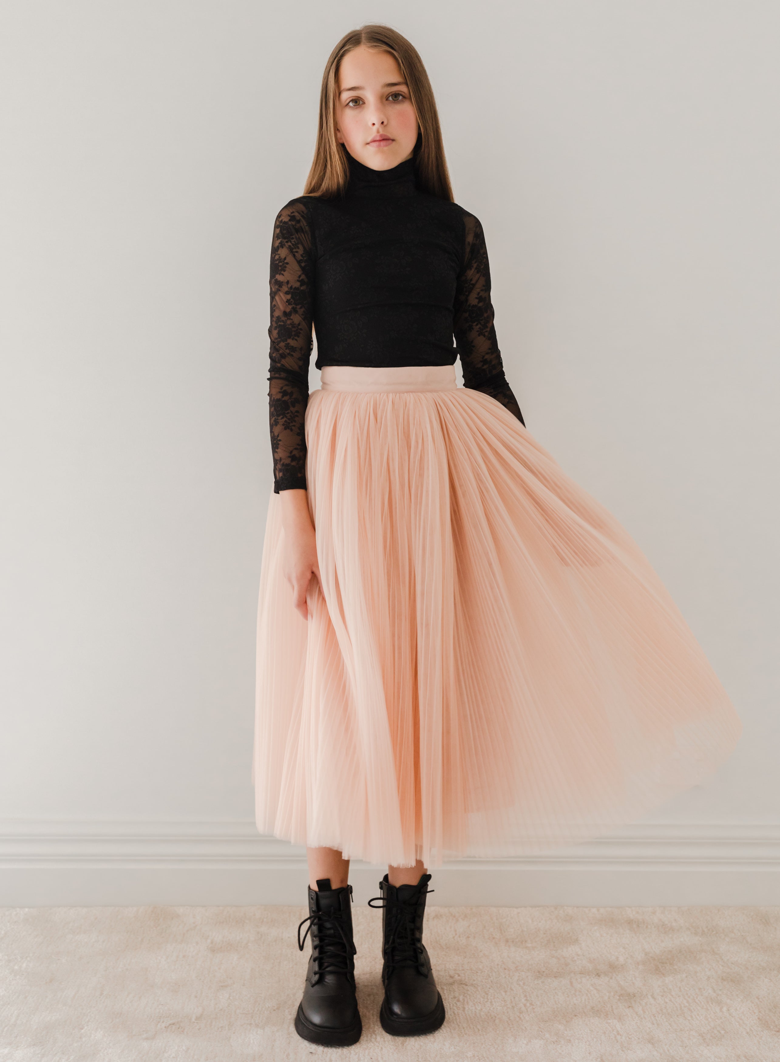 3093-Pleated Tulle Full Skirt – whoopikids
