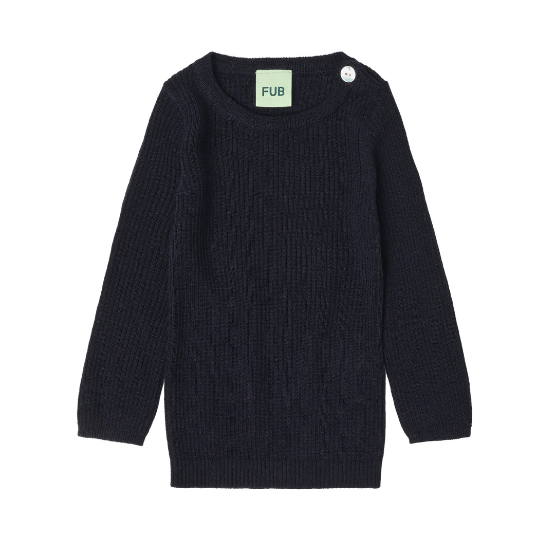4925 AW-Baby Rib Blouse-dark navy