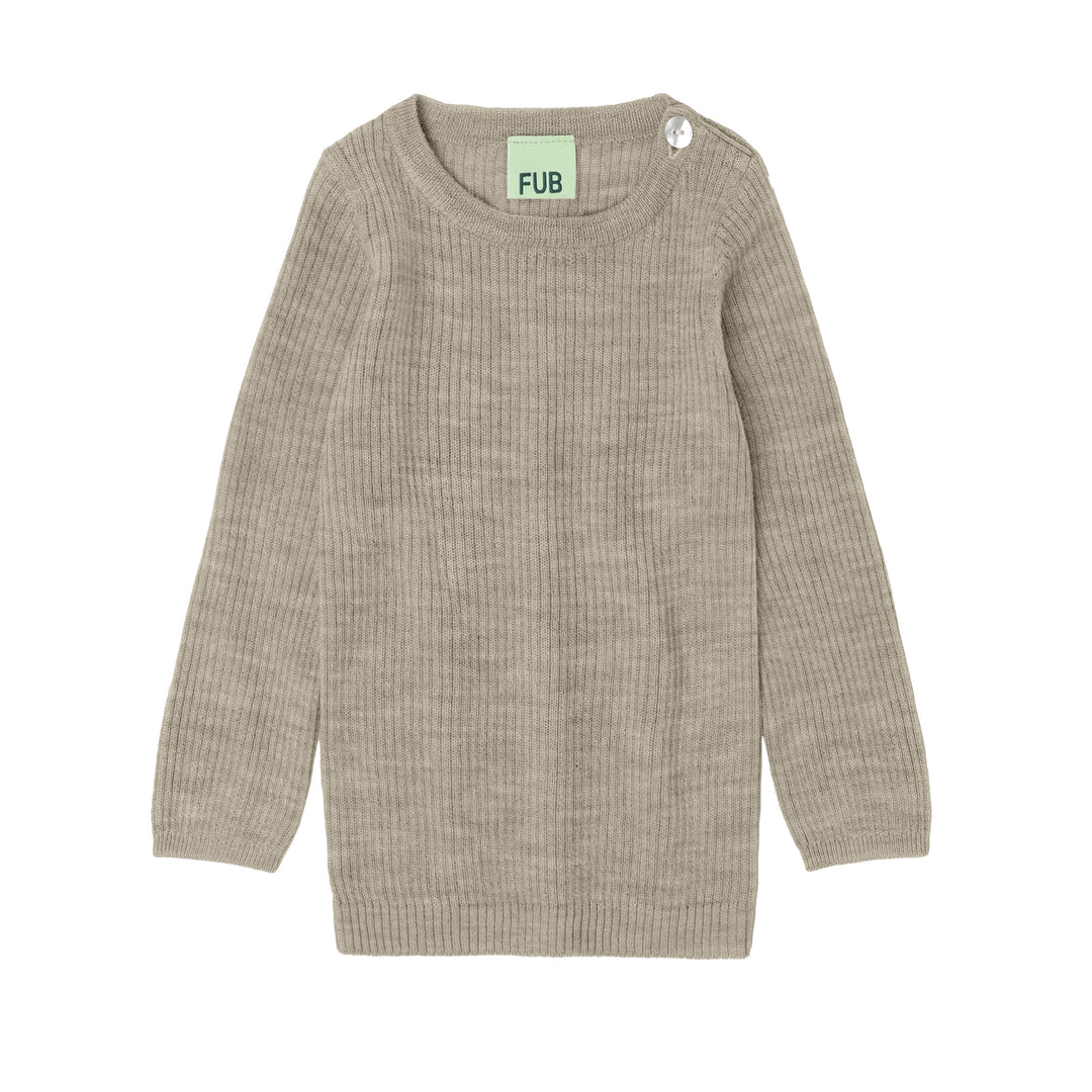 4925 AW-Baby Rib Blouse-oat melange