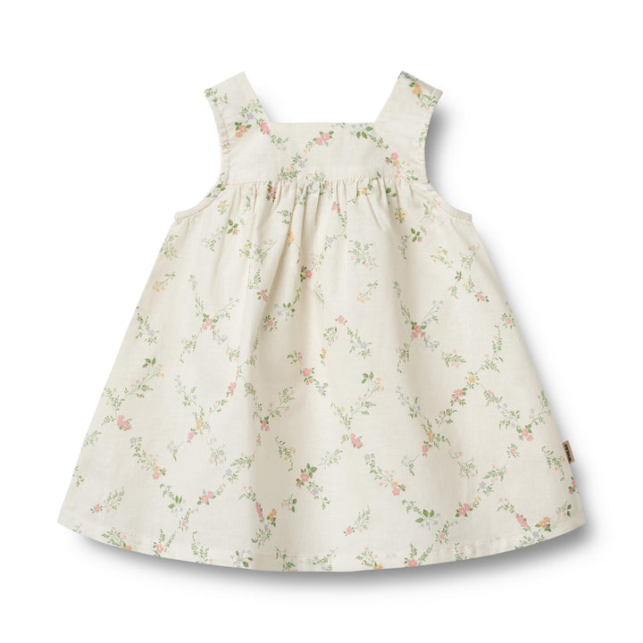 Dress Ayla (5223-261)-Ivory Checked Flowers