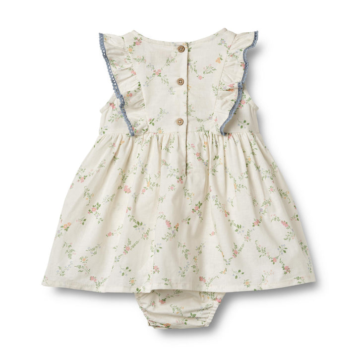 Dress Suit Lace Sofia (5258-261)-Ivory Checked Flowers
