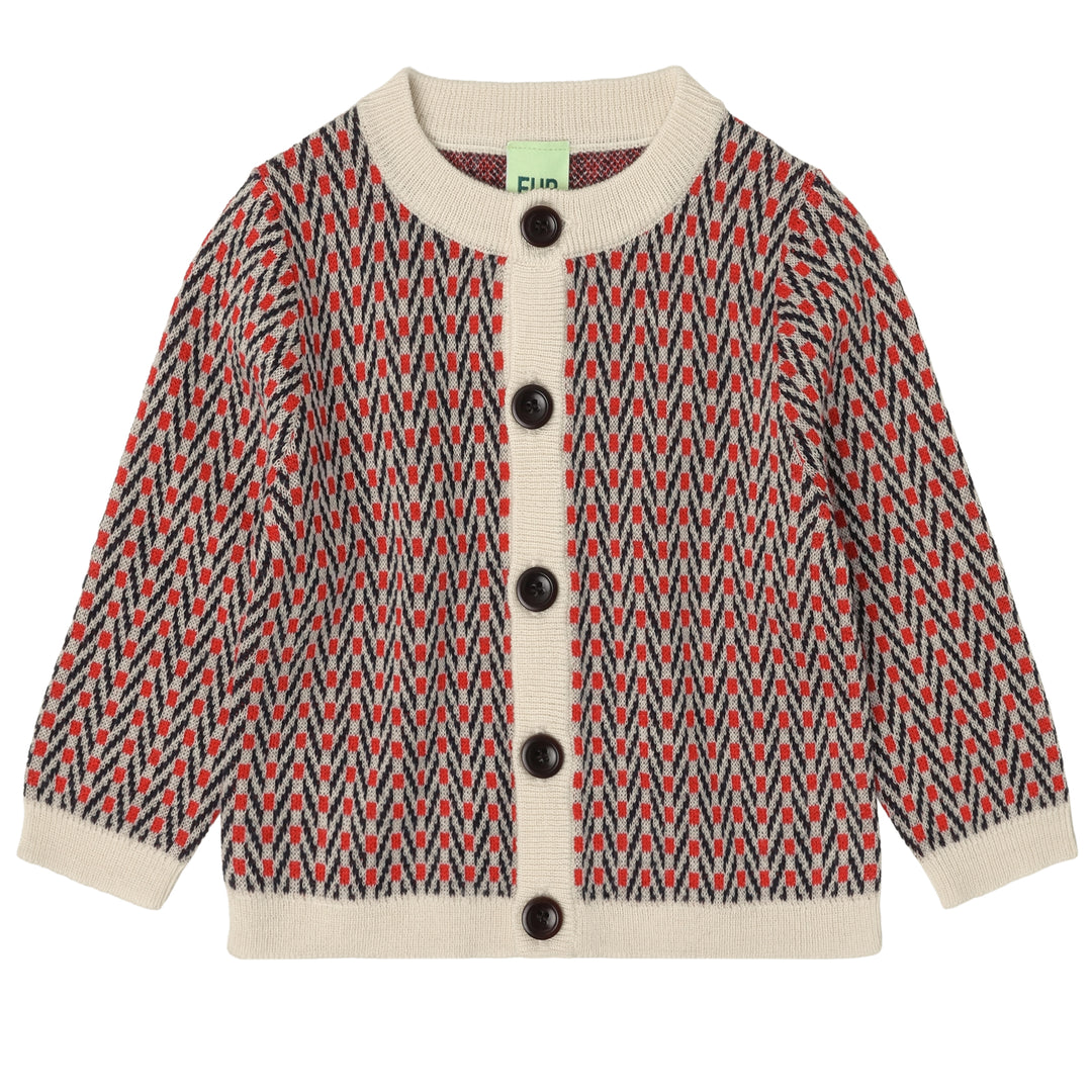 6425 AW-Baby Herringbone Cardigan-ecru