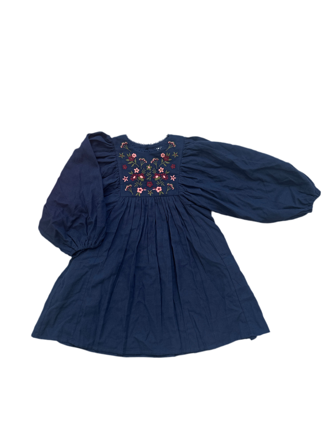 Belle Dress-Dyed Cotton Double Gauze - Navy