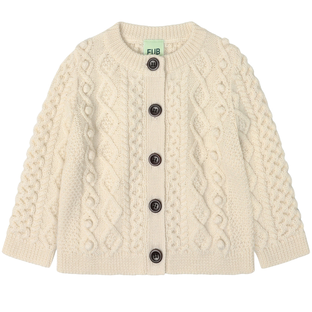 7525 AW-Baby Aran Cardigan-ecru