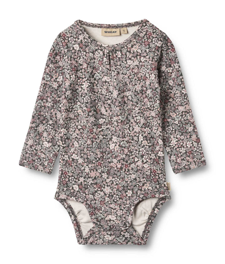 Body L/S Liv (9105-192) purple stone flowers