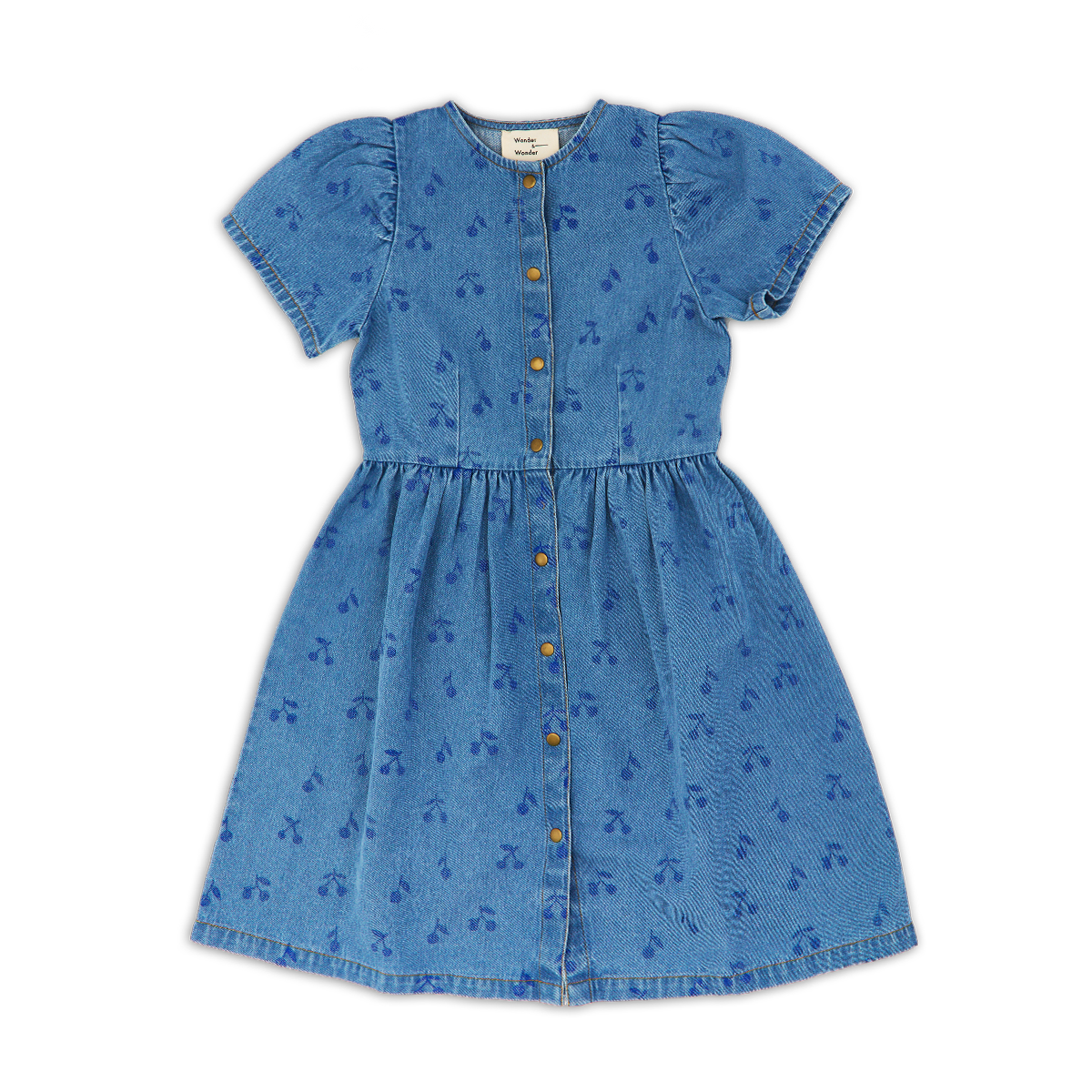 A26104L ELSPETH DRESS - CHERRIES DENIM – whoopikids