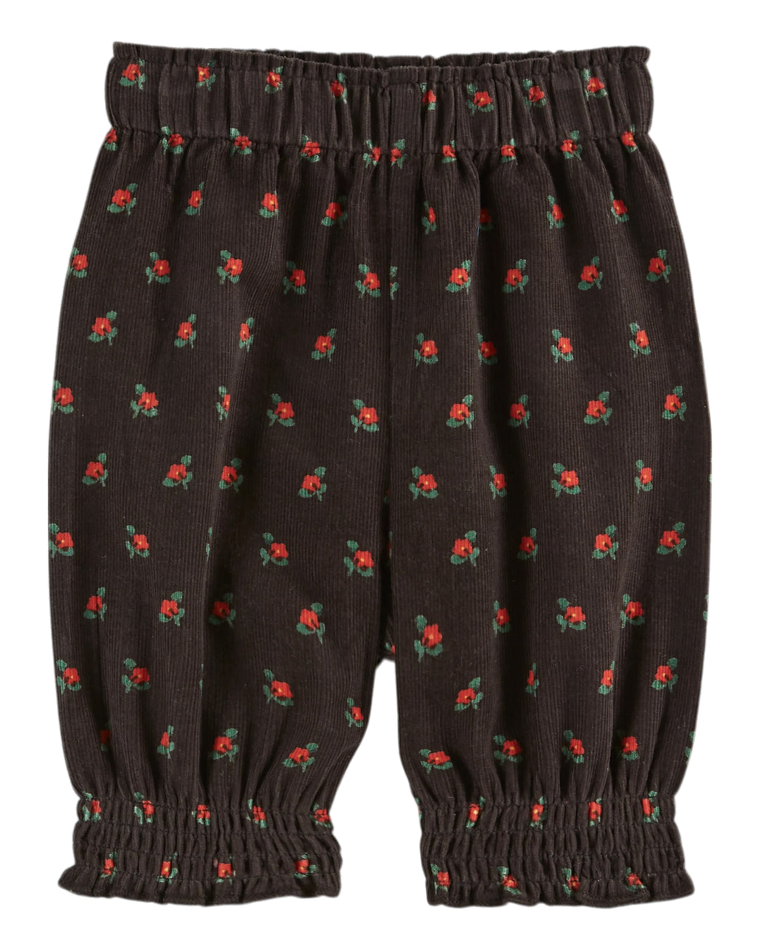 AC096-SAROUEL BB VELOURS IMPRIME-POPPY NOIR