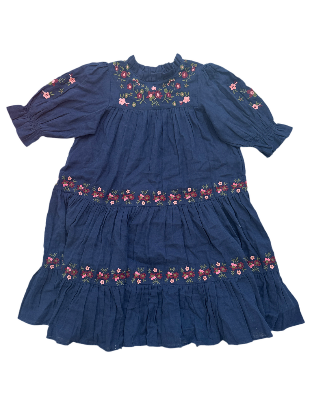 Lilly Dress-Dyed Cotton Double Gauze - Navy