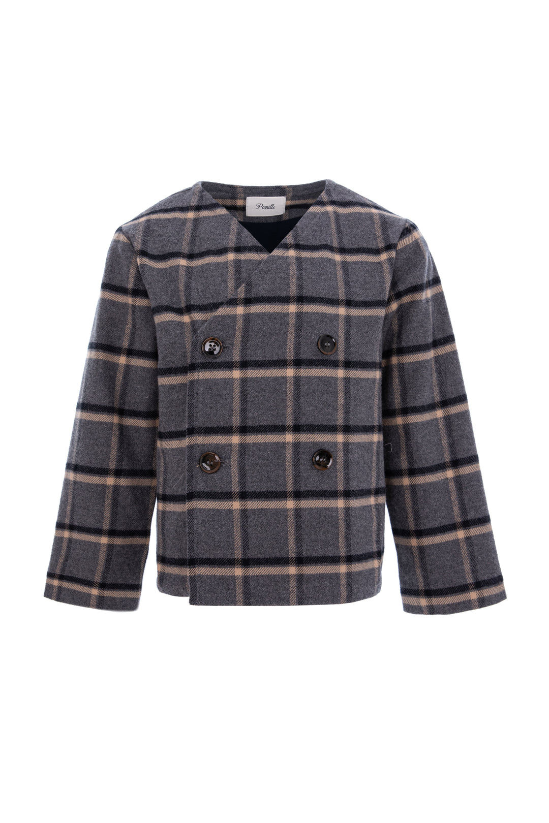 ADRIEN JACKET GREY/BEIGE PLAIDS
