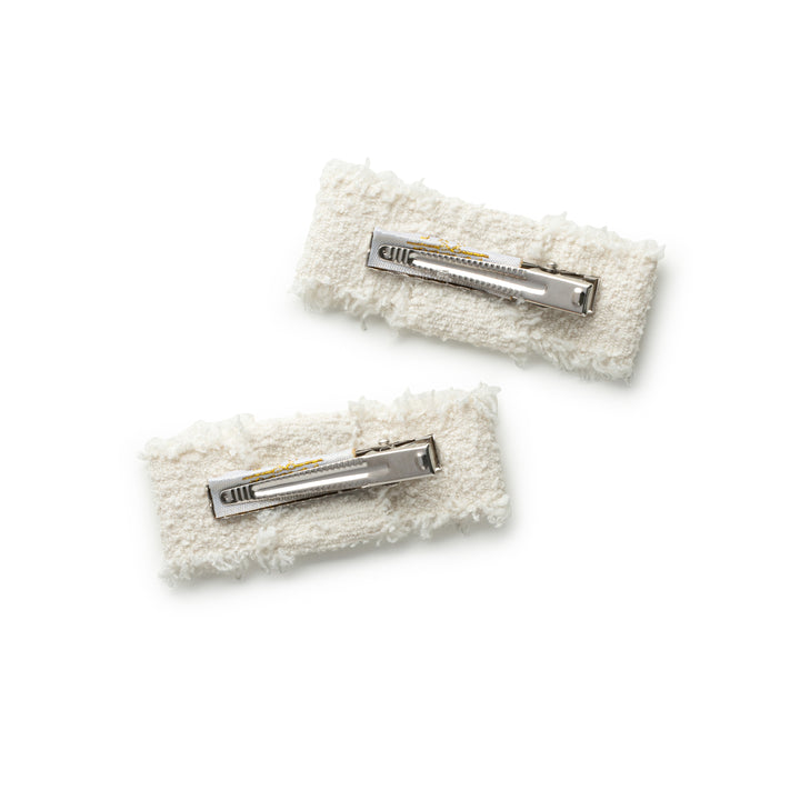 amardc001-Amara deconstructed wooled double clip set-ecru