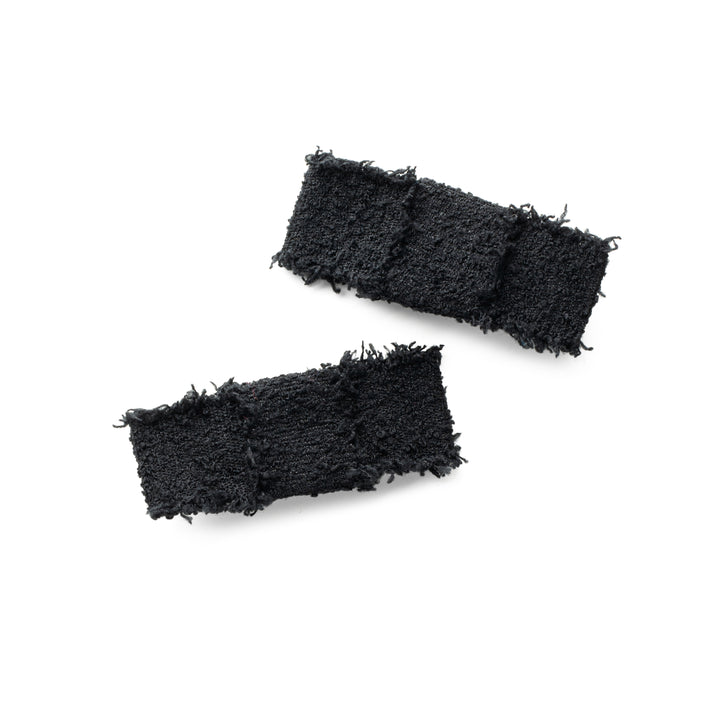 amardc004-Amara deconstructed wooled double clip set-black