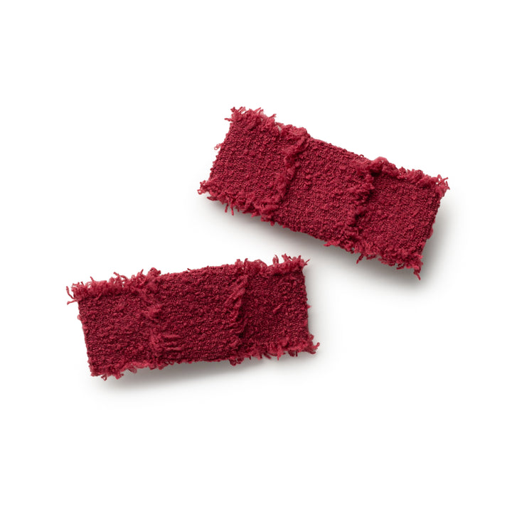 amardc006-Amara deconstructed wooled double clip set-ruby