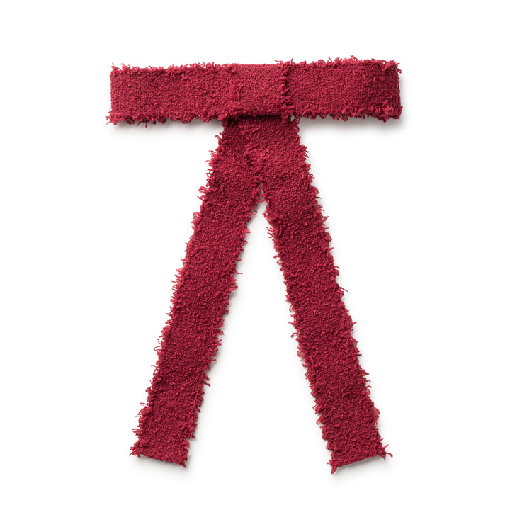 amarl006-Amara deconsctructed woolen long tail clip-ruby