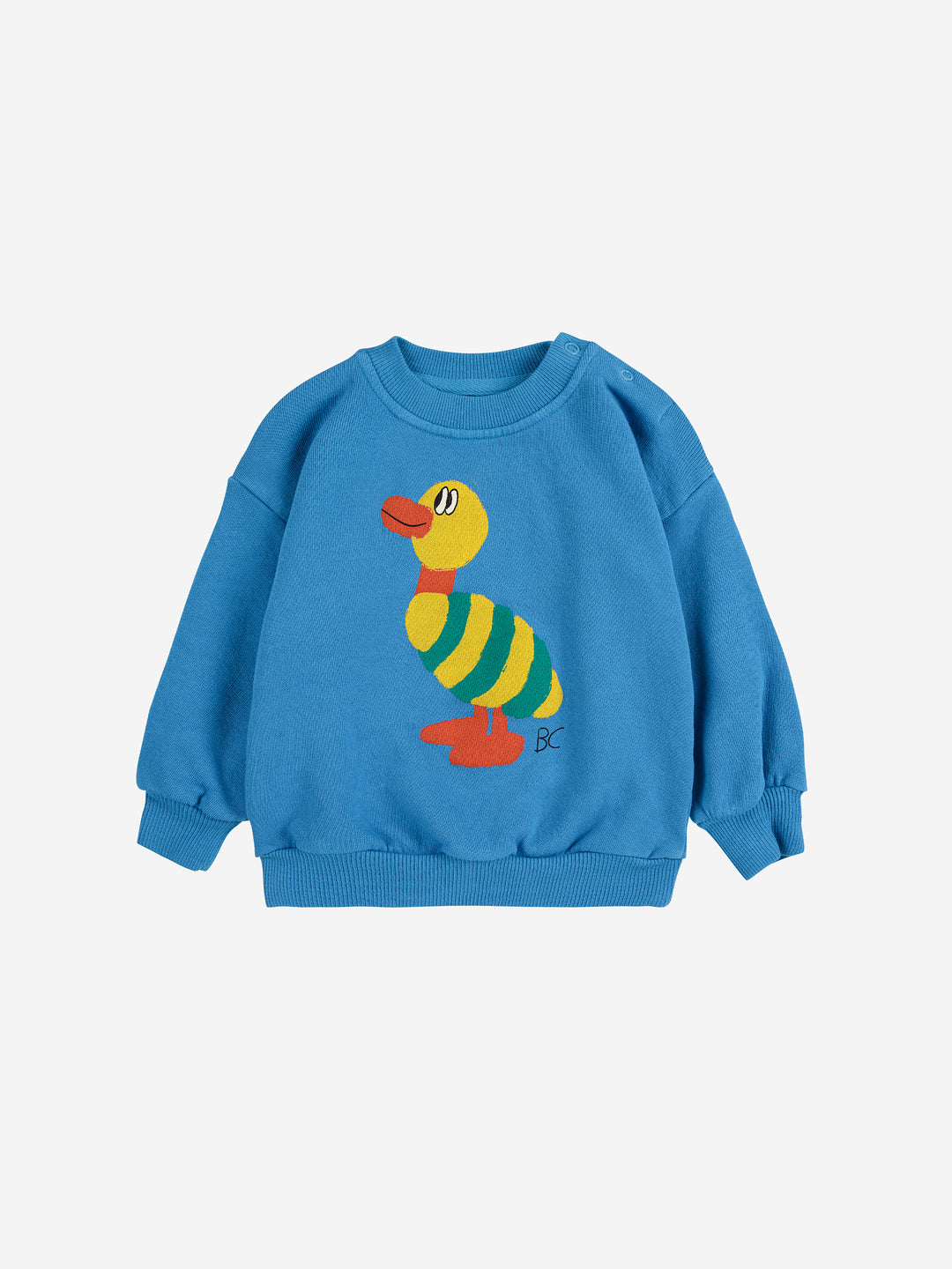 B225AB047-Striped Duck sweatshirt-BLUE