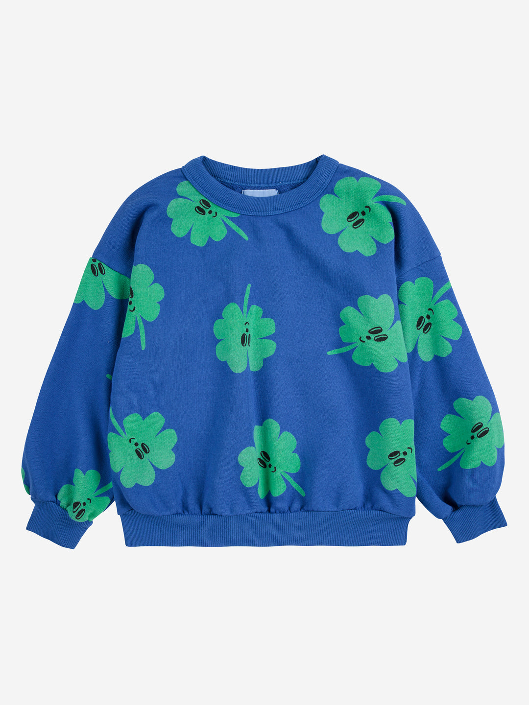 B225AC039-Lucky Clover all over sweatshirt-BLUE