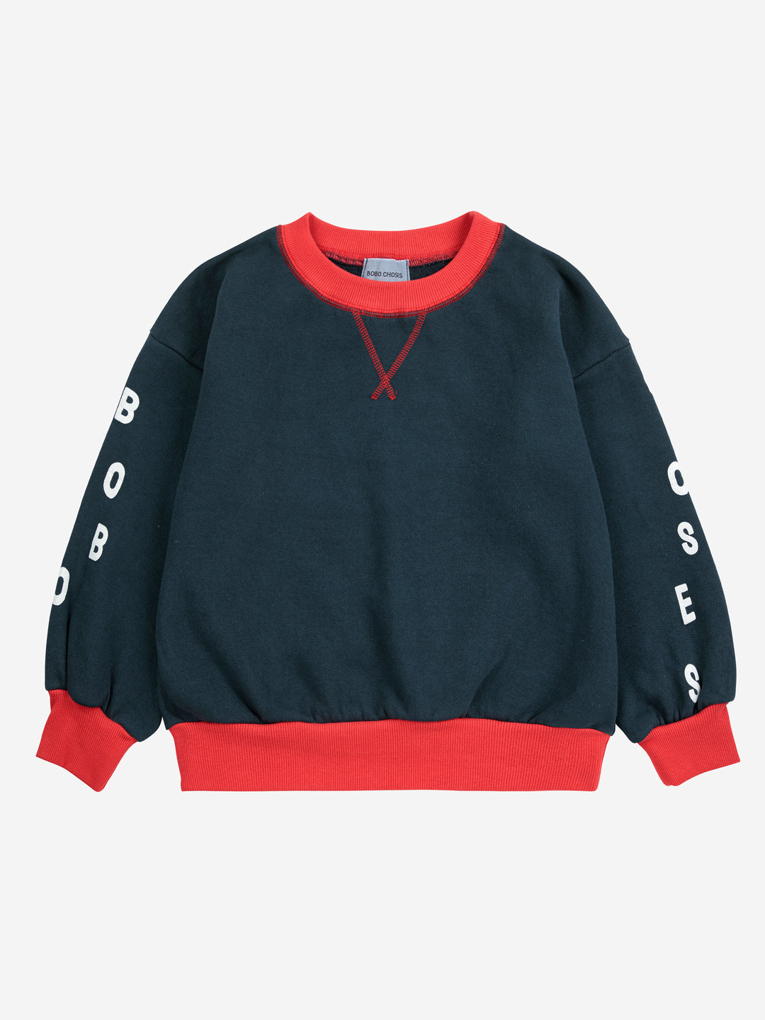 B225AC042-Bobo Choses color block sweatshirt-MIDNIGHT BLUE