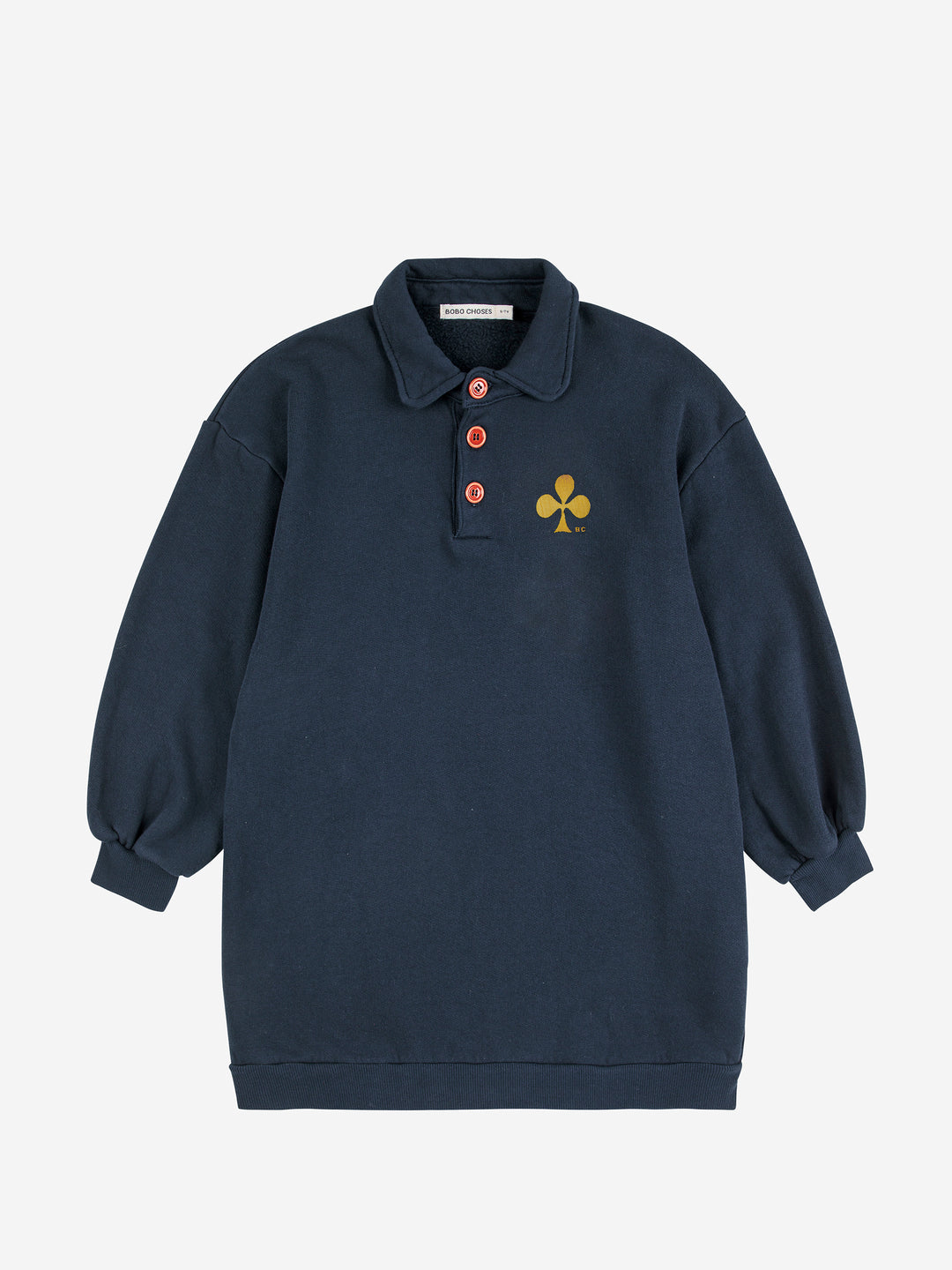 B225AC088-Clover polo sweatshirt dress-MIDNIGHT BLUE