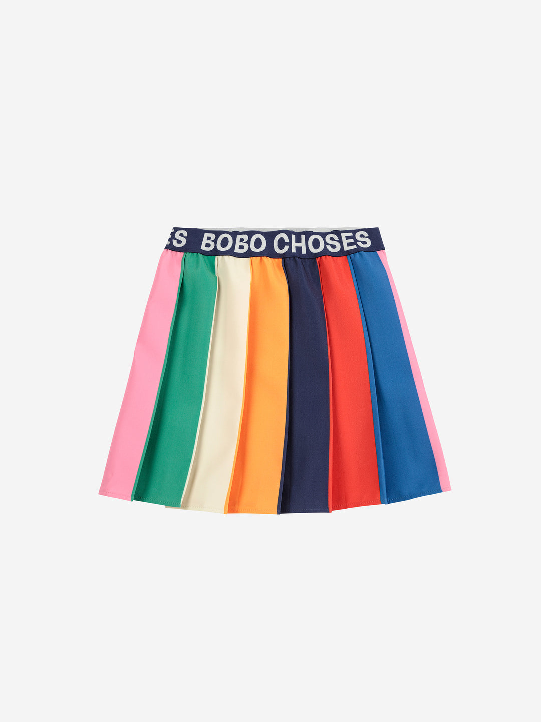 B225AC102-Bobo Color block pleated skirt-MULTICOLOR