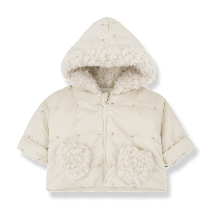 BENJAMIN-padded hood jacket-ecru