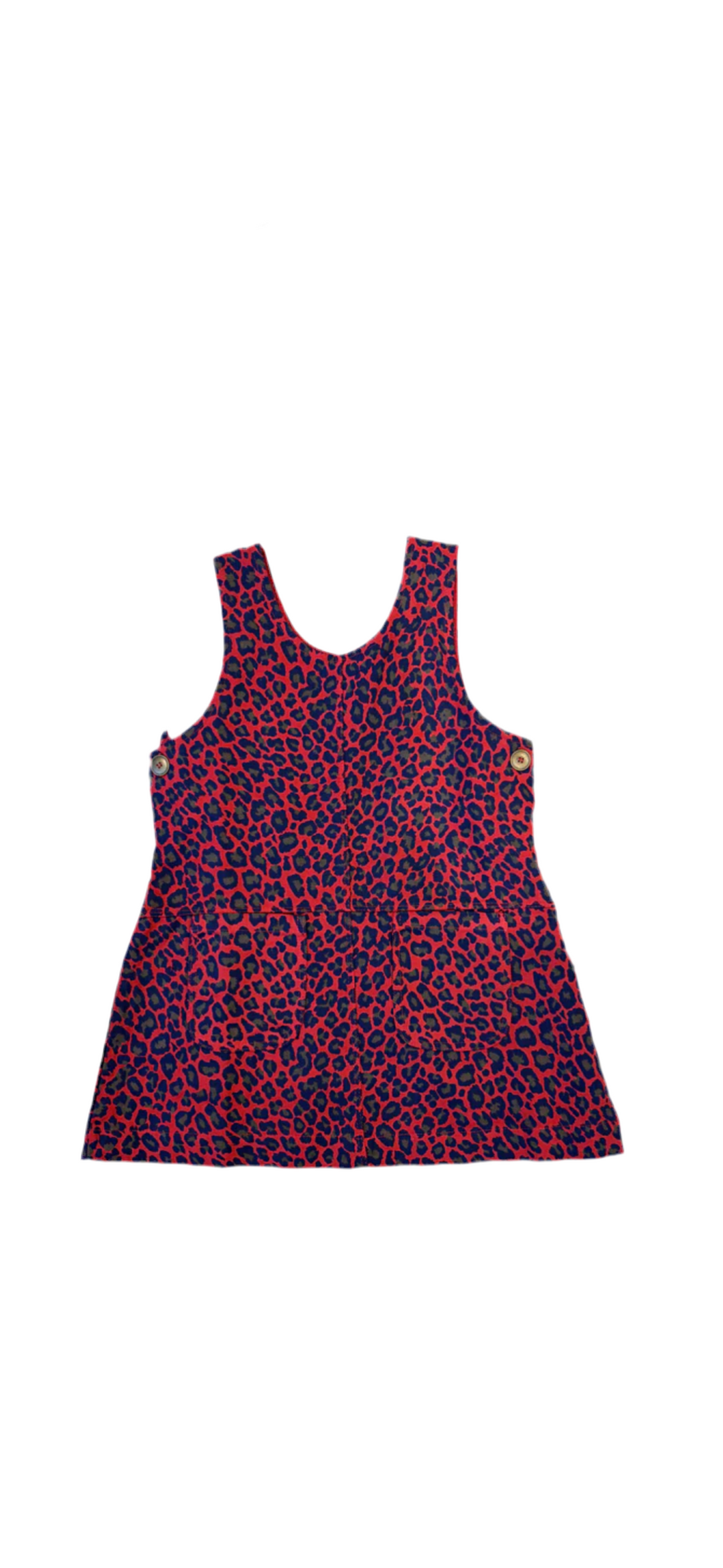 EMILIAK319w5-Animal print twill dress-red velvet