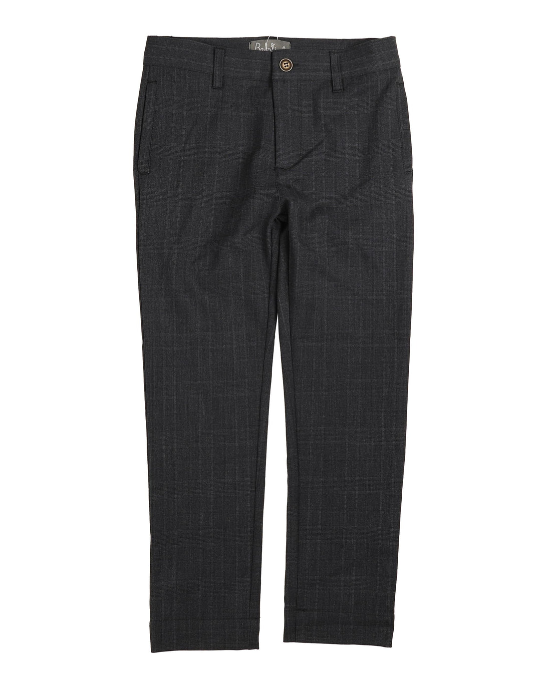 BTR465-Plaid pants-BLACK