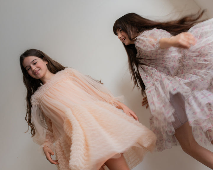 Marisol Dress Pink Roses