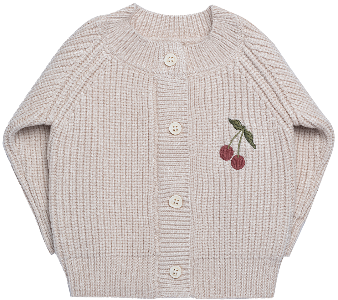 KNIT CARDIGANS-CHERRY