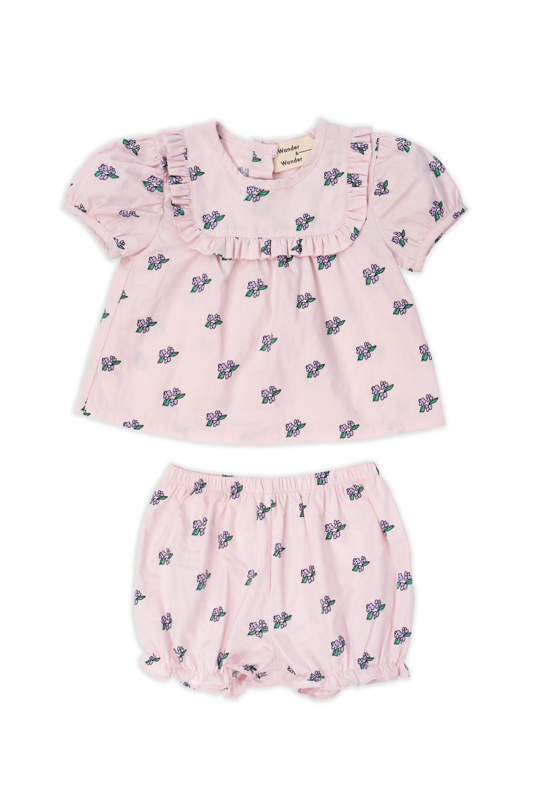 D25107-Baby Ruffle Set-Lilac Daisy Floral