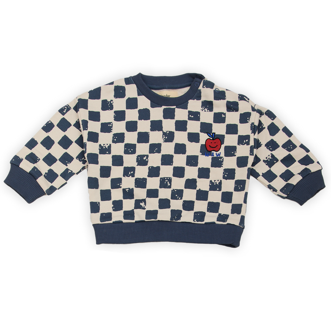 D25214-Baby sweatshirt-ecru check